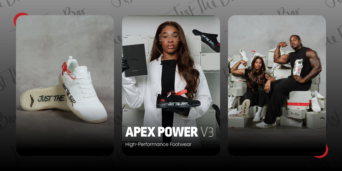 Apex Power V3, high-performance footwear: Avancus powerlifting shoes in Crisp White