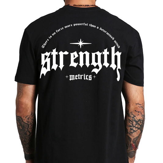 Determined Mind Tee, back with the bold graphic print